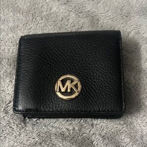 Michael Kors Black Pebbled Leather Wallet